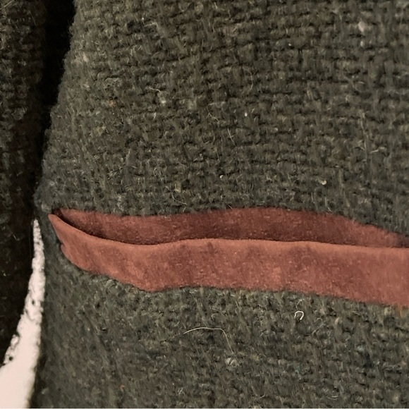 Woolrich Made in USA Wool Jacket Suede Trim Womens M Cabincore Vintage - Picture 4 of 10